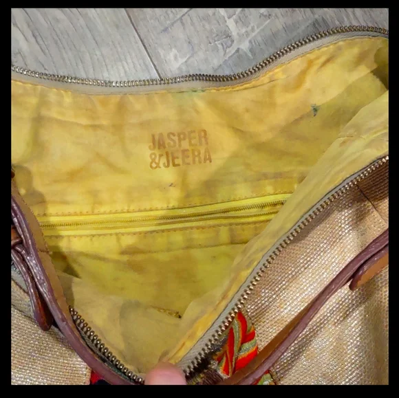 Anthropologie Jasper and Jeera gold and metallic colorful embroidered purse - Picture 9 of 16